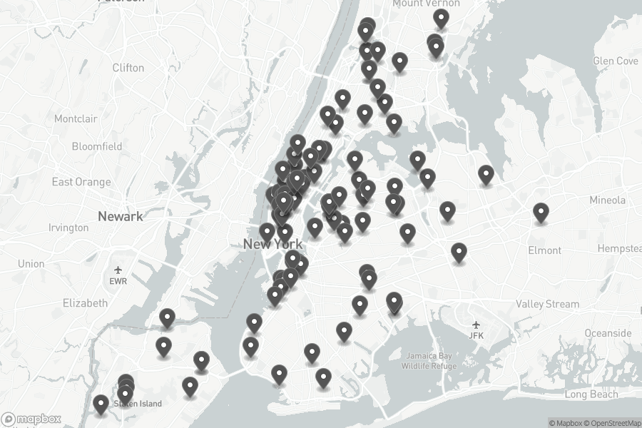 A map with locations from the Electronics Drop Off Locations in NYC dataset. Please visit the link for full details.