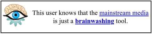 This user knows that the mainstream media is just a brainwashing tool.