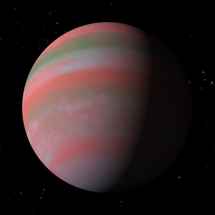 A computer-generated representation of the Kepler-1529 b exoplanet.