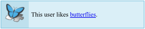 This user likes butterflies.