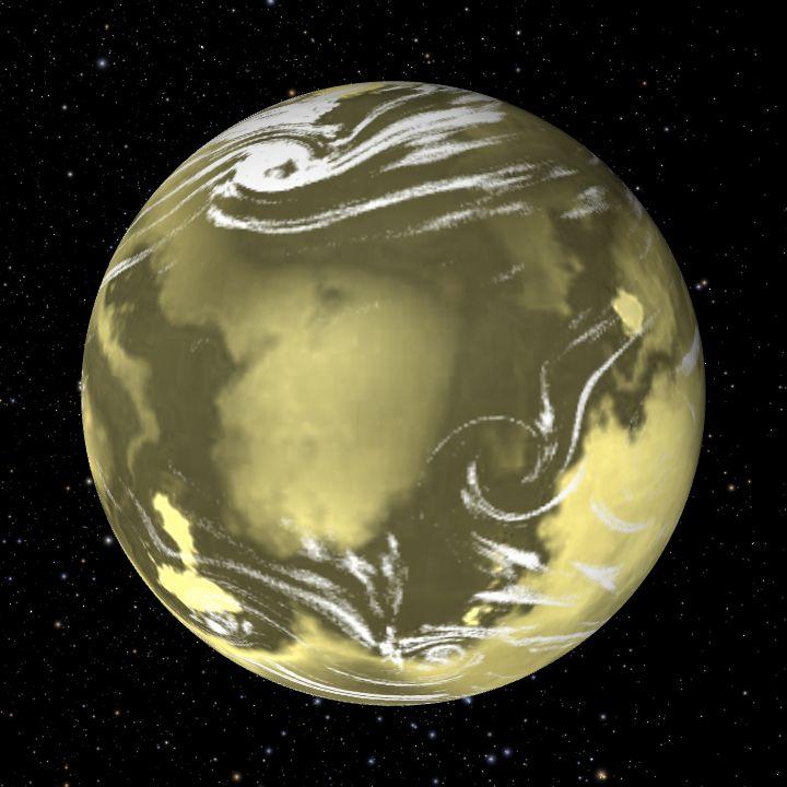 A computer-generated representation of the TOI-561 e exoplanet.